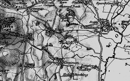 Old map of Burley in 1899