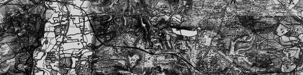 Old map of Burley Beacon in 1895