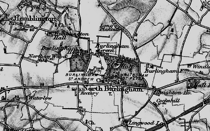 Old map of Burlingham Ho in 1898