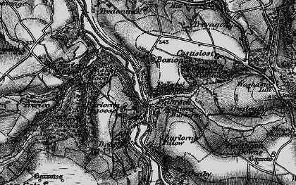 Old map of Burlorne Tregoose in 1895
