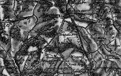 Old map of Burlow in 1895