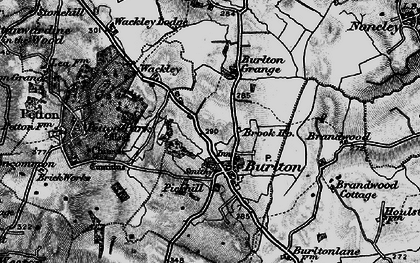 Old map of Burlton in 1897