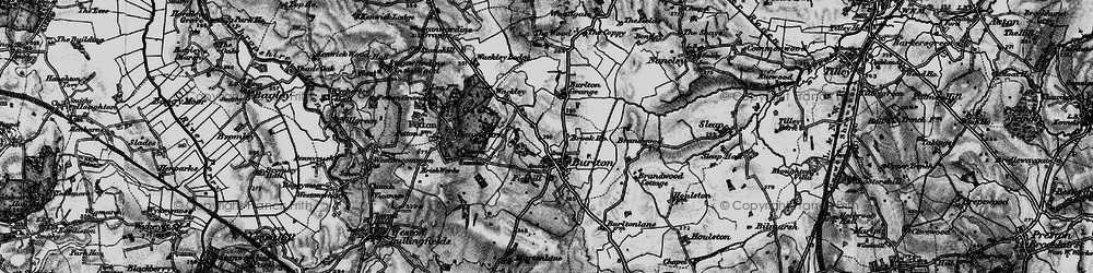 Old map of Burlton in 1897