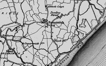 Old map of Burmarsh in 1895