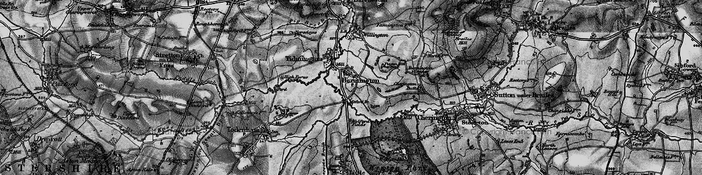 Old map of Burmington in 1898