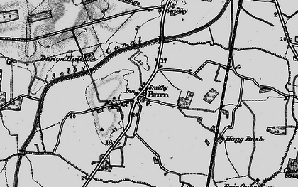 Old map of Burn in 1895