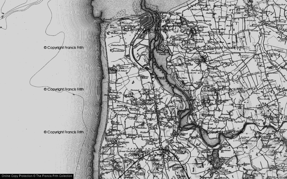 Old Map of Historic Map covering Barnaby's Sands in 1896