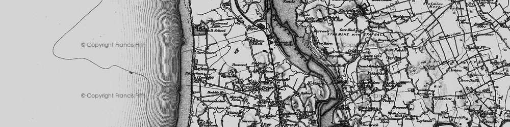 Old map of Burn Naze in 1896