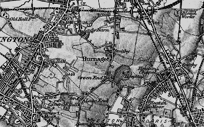 Old map of Burnage in 1896