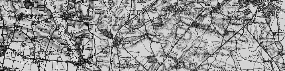 Old map of Burnaston in 1897