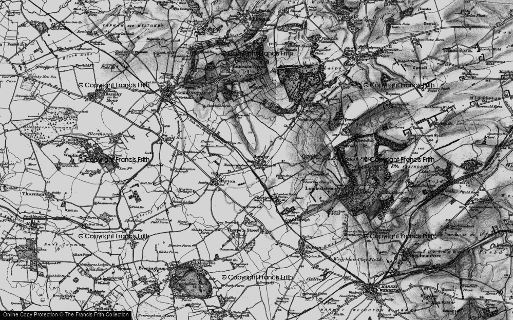 Old Map of Burnby, 1898 in 1898