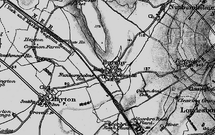 Old map of Burnby in 1898