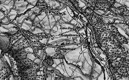 Old map of Burncross in 1896