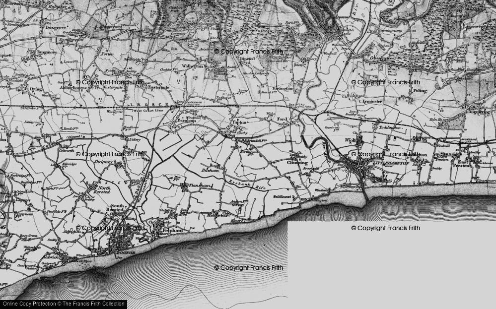 Old Map of Burndell, 1895 in 1895