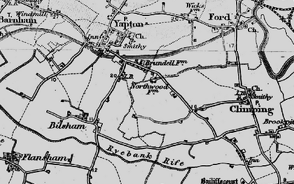 Old map of Burndell in 1895