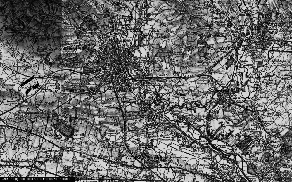 Old Map of Burnden, 1896 in 1896