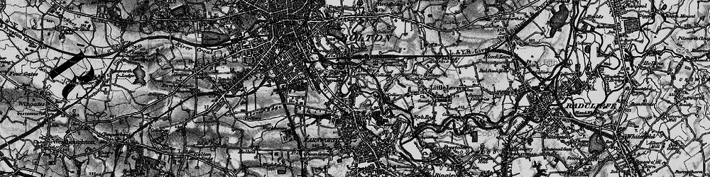 Old map of Burnden in 1896
