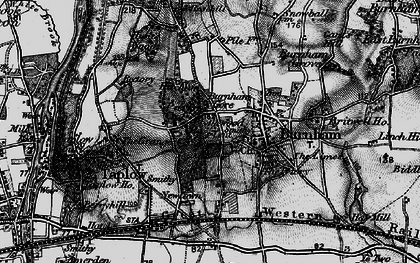 Old map of Burnham in 1896