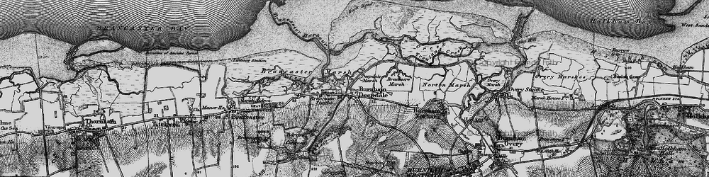 Old map of Burnham Deepdale in 1898