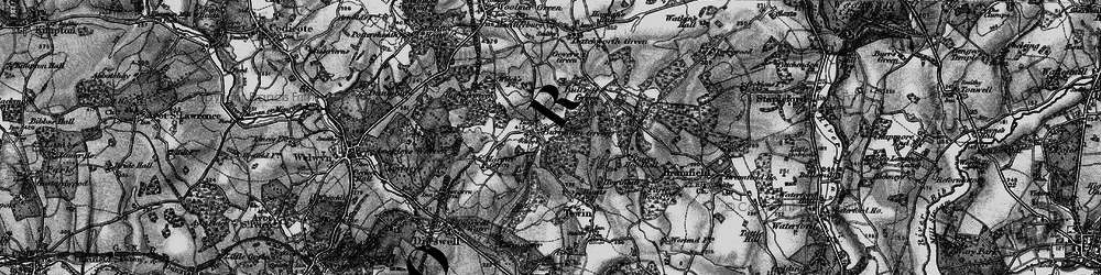 Old map of Burnham Green in 1896
