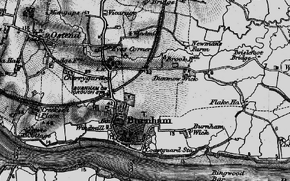 Old map of Burnham Wick in 1895