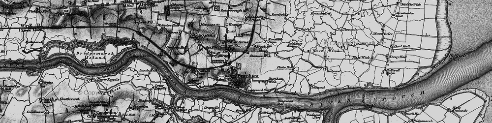 Old map of Burnham Wick in 1895
