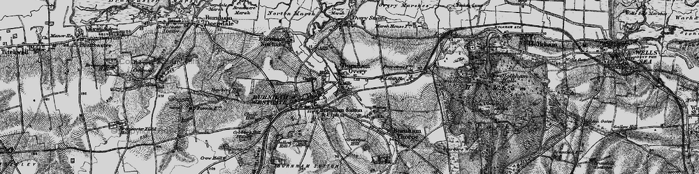 Old map of Burnham Overy Town in 1898