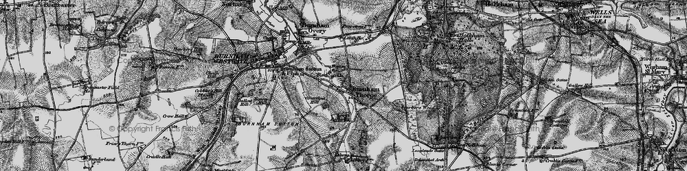 Old map of Burnham Thorpe in 1898