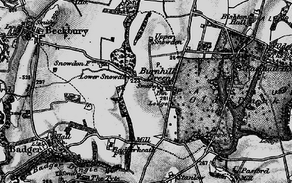 Old map of Burnhill Green in 1899