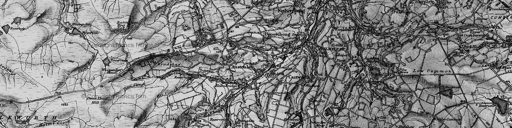 Old map of Burnlee in 1896