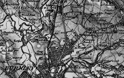 Old map of Burnley Lane in 1898