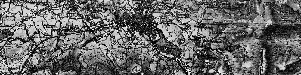 Old map of Burnley Wood in 1896