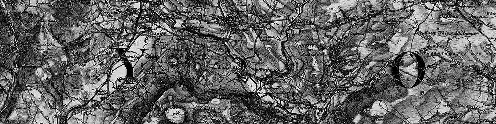 Old map of Burnsall in 1898