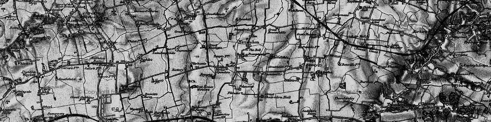 Old map of Burnt Mills in 1896