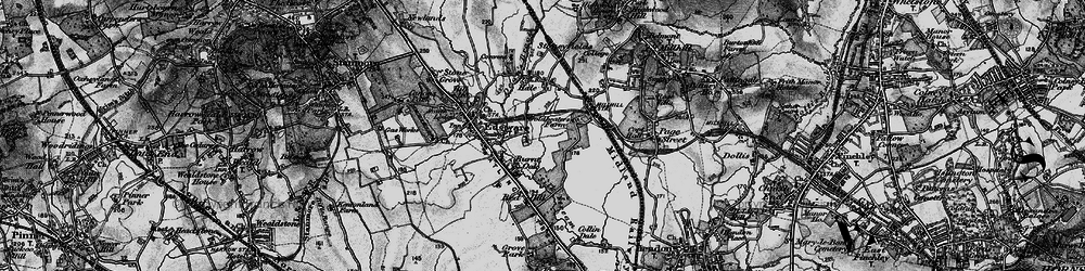 Old map of Burnt Oak in 1896