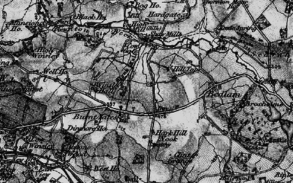 Old map of Burnt Yates in 1898
