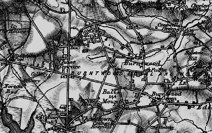 Old map of Burntwood in 1898