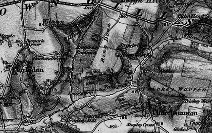 Old map of Burnworthy in 1898