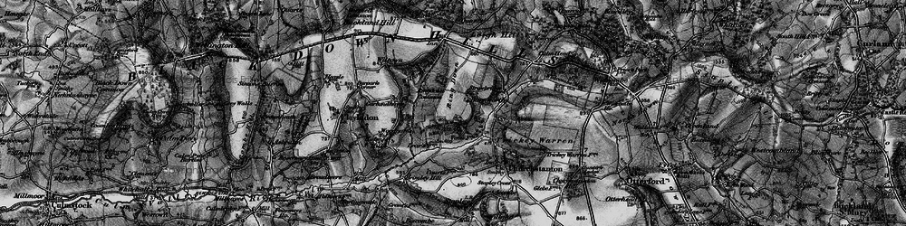 Old map of Burnworthy in 1898