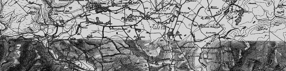 Old map of Burradon in 1897