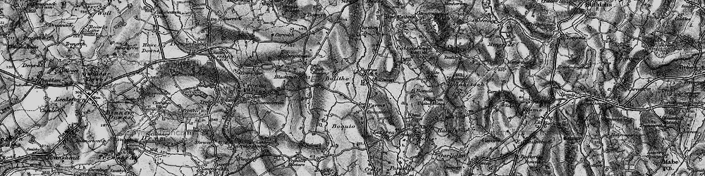 Old map of Burras in 1896