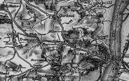 Old map of Burraton in 1896