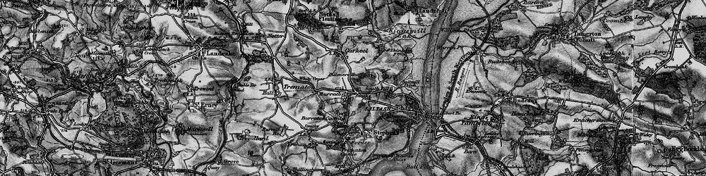 Old map of Burraton in 1896