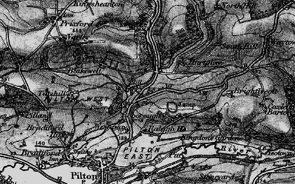 Old map of Bradiford Water in 1898