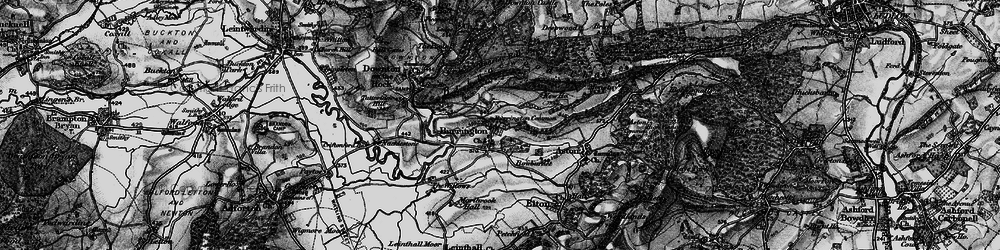 Old map of Burrington in 1899
