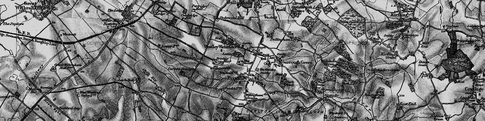 Old map of Brinkley Wood in 1898