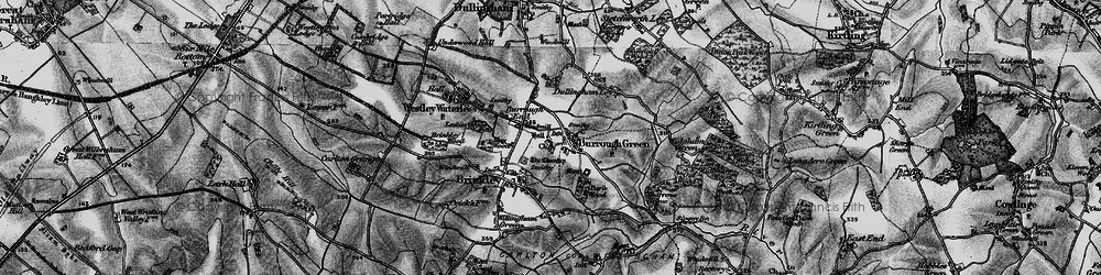 Old map of Burrough Green in 1898