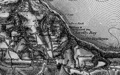 Old map of Burscott in 1895