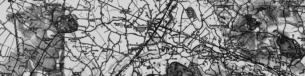 Old map of Burscough Bridge in 1896