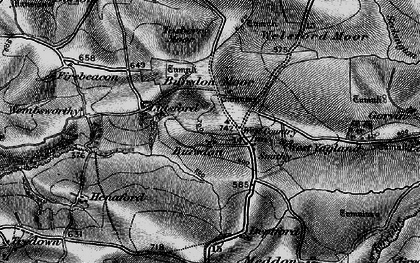 Old map of Bursdon Moor in 1896